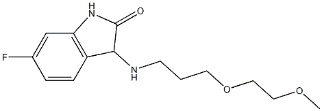 6-fluoro-3-{[3-(2-methoxyethoxy)propyl]amino}-2,3-dihydro-1H-indol-2-one Struktur