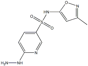 6-hydrazinyl-N-(3-methyl-1,2-oxazol-5-yl)pyridine-3-sulfonamide Struktur