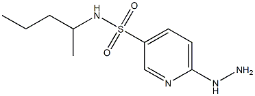 6-hydrazinyl-N-(pentan-2-yl)pyridine-3-sulfonamide Struktur