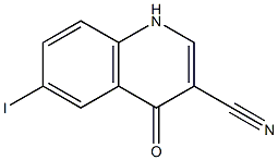 6-iodo-4-oxo-1,4-dihydroquinoline-3-carbonitrile Struktur