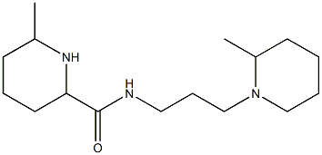 6-methyl-N-[3-(2-methylpiperidin-1-yl)propyl]piperidine-2-carboxamide Struktur