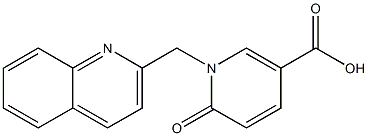 6-oxo-1-(quinolin-2-ylmethyl)-1,6-dihydropyridine-3-carboxylic acid Struktur