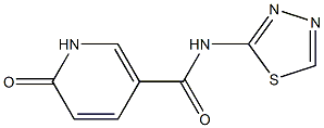 6-oxo-N-(1,3,4-thiadiazol-2-yl)-1,6-dihydropyridine-3-carboxamide Struktur