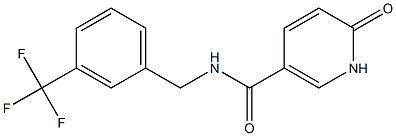 6-oxo-N-{[3-(trifluoromethyl)phenyl]methyl}-1,6-dihydropyridine-3-carboxamide Struktur