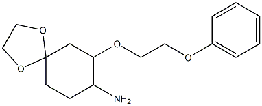 7-(2-phenoxyethoxy)-1,4-dioxaspiro[4.5]decan-8-amine Struktur