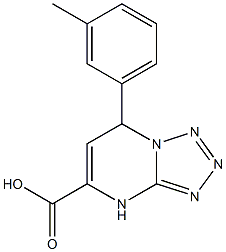 7-(3-methylphenyl)-4,7-dihydrotetrazolo[1,5-a]pyrimidine-5-carboxylic acid Struktur