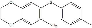 7-[(4-methylphenyl)sulfanyl]-2,3-dihydro-1,4-benzodioxin-6-amine Struktur