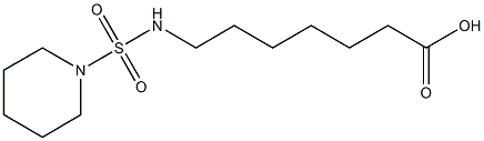 7-[(piperidine-1-sulfonyl)amino]heptanoic acid Struktur