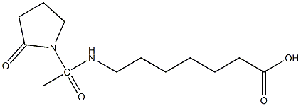 7-[1-(2-oxopyrrolidin-1-yl)acetamido]heptanoic acid Struktur