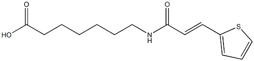 7-{[(2E)-3-thien-2-ylprop-2-enoyl]amino}heptanoic acid Struktur