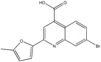 7-bromo-2-(5-methylfuran-2-yl)quinoline-4-carboxylic acid Struktur