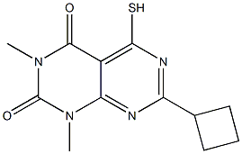 7-cyclobutyl-5-mercapto-1,3-dimethylpyrimido[4,5-d]pyrimidine-2,4(1H,3H)-dione Struktur