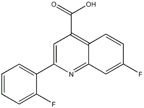 7-fluoro-2-(2-fluorophenyl)quinoline-4-carboxylic acid Struktur