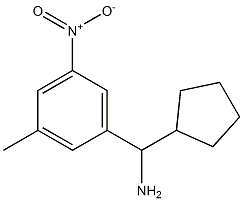 cyclopentyl(3-methyl-5-nitrophenyl)methanamine Struktur