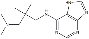 dimethyl({2-methyl-2-[(7H-purin-6-ylamino)methyl]propyl})amine Struktur