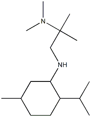 dimethyl(2-methyl-1-{[5-methyl-2-(propan-2-yl)cyclohexyl]amino}propan-2-yl)amine Struktur