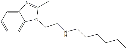 hexyl[2-(2-methyl-1H-1,3-benzodiazol-1-yl)ethyl]amine Struktur