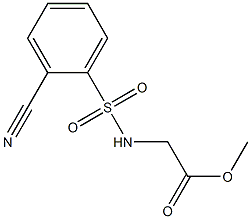 methyl {[(2-cyanophenyl)sulfonyl]amino}acetate Struktur