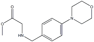 methyl 2-({[4-(morpholin-4-yl)phenyl]methyl}amino)acetate Struktur