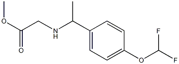 methyl 2-({1-[4-(difluoromethoxy)phenyl]ethyl}amino)acetate Struktur