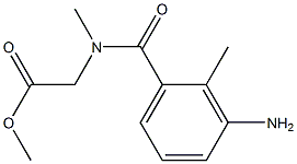 methyl 2-[(3-amino-2-methylphenyl)-N-methylformamido]acetate Struktur