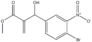 methyl 2-[(4-bromo-3-nitrophenyl)(hydroxy)methyl]prop-2-enoate Struktur