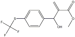 methyl 2-[hydroxy({4-[(trifluoromethyl)sulfanyl]phenyl})methyl]prop-2-enoate Struktur