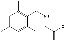 methyl 2-{[(2,4,6-trimethylphenyl)methyl]amino}acetate Struktur