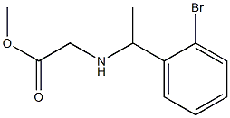 methyl 2-{[1-(2-bromophenyl)ethyl]amino}acetate Struktur