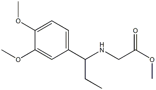 methyl 2-{[1-(3,4-dimethoxyphenyl)propyl]amino}acetate Struktur