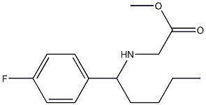 methyl 2-{[1-(4-fluorophenyl)pentyl]amino}acetate Struktur