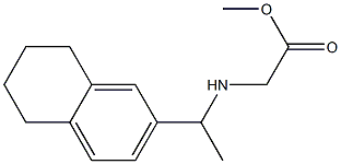 methyl 2-{[1-(5,6,7,8-tetrahydronaphthalen-2-yl)ethyl]amino}acetate Struktur