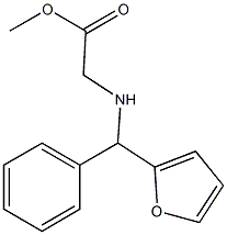 methyl 2-{[furan-2-yl(phenyl)methyl]amino}acetate Struktur