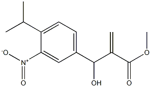 methyl 2-{hydroxy[3-nitro-4-(propan-2-yl)phenyl]methyl}prop-2-enoate Struktur