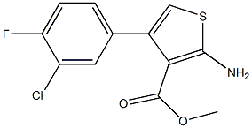 methyl 2-amino-4-(3-chloro-4-fluorophenyl)thiophene-3-carboxylate Struktur