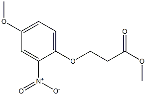 methyl 3-(4-methoxy-2-nitrophenoxy)propanoate Struktur