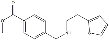 methyl 4-({[2-(thiophen-2-yl)ethyl]amino}methyl)benzoate Struktur