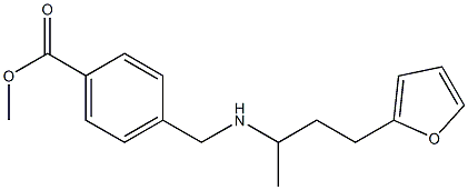 methyl 4-({[4-(furan-2-yl)butan-2-yl]amino}methyl)benzoate Struktur