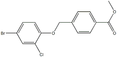 methyl 4-(4-bromo-2-chlorophenoxymethyl)benzoate Struktur