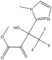 methyl 4,4,4-trifluoro-3-hydroxy-3-(1-methyl-1H-imidazol-2-yl)-2-methylidenebutanoate Struktur