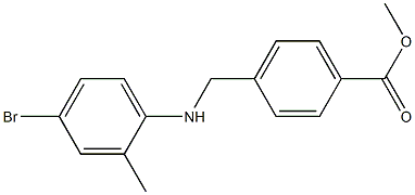 methyl 4-{[(4-bromo-2-methylphenyl)amino]methyl}benzoate Struktur