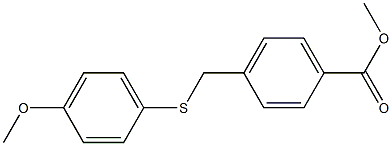 methyl 4-{[(4-methoxyphenyl)sulfanyl]methyl}benzoate Struktur