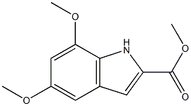 methyl 5,7-dimethoxy-1H-indole-2-carboxylate Struktur