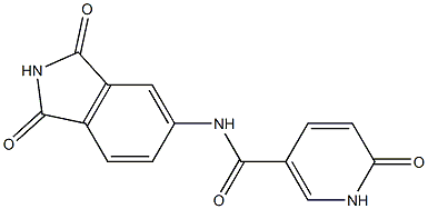 N-(1,3-dioxo-2,3-dihydro-1H-isoindol-5-yl)-6-oxo-1,6-dihydropyridine-3-carboxamide Struktur