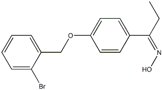 N-(1-{4-[(2-bromophenyl)methoxy]phenyl}propylidene)hydroxylamine Struktur