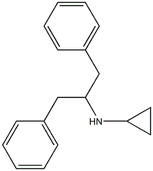 N-(1-benzyl-2-phenylethyl)-N-cyclopropylamine Struktur