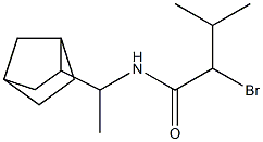 N-(1-bicyclo[2.2.1]hept-2-ylethyl)-2-bromo-3-methylbutanamide Struktur