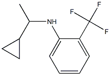 N-(1-cyclopropylethyl)-2-(trifluoromethyl)aniline Struktur