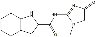 N-(1-methyl-4-oxo-4,5-dihydro-1H-imidazol-2-yl)-octahydro-1H-indole-2-carboxamide Struktur