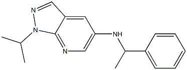 N-(1-phenylethyl)-1-(propan-2-yl)-1H-pyrazolo[3,4-b]pyridin-5-amine Struktur